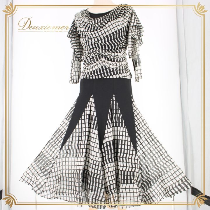 社交ダンス 衣装 スタンダード 上下セット ツーピース レッスンウェア