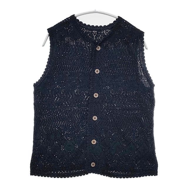 45R/45rpm レースdeニットのベスト（インディゴ）定価42900円 ベスト