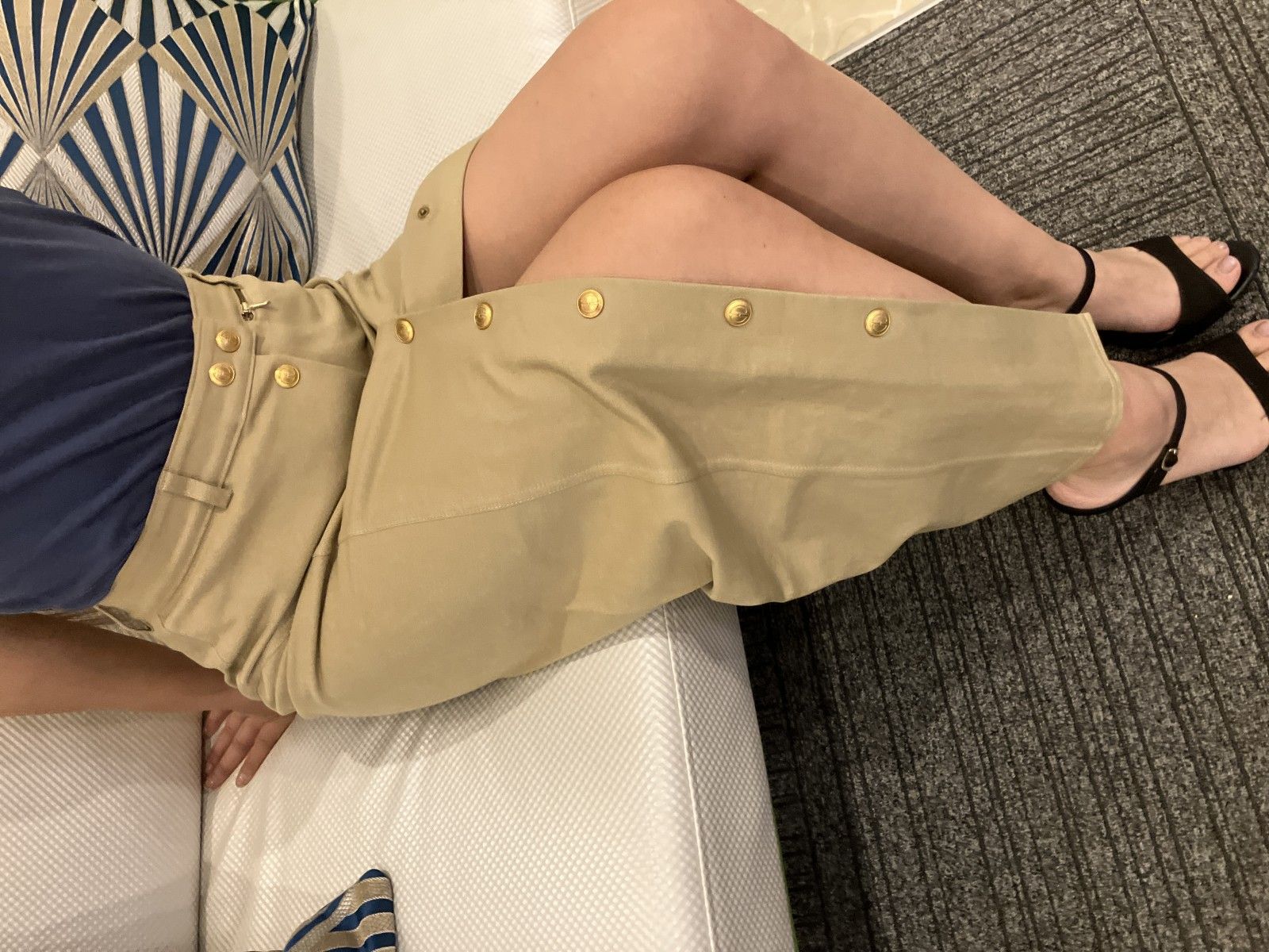 GUCCI グッチ 1994SS ロングスカート ペンシル Iライン ベージュ