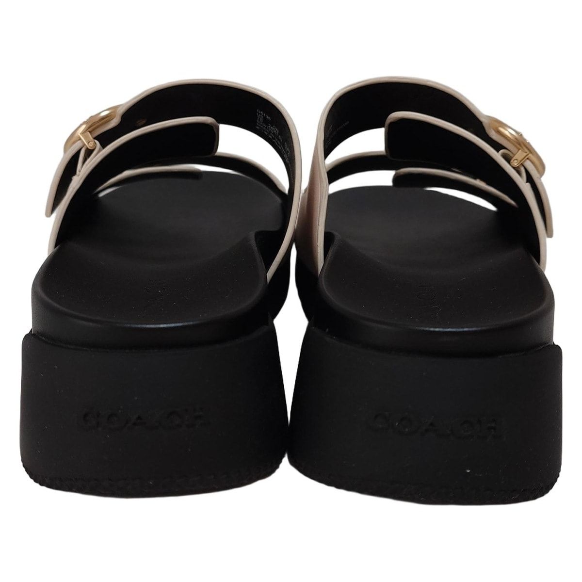 COACH サンダル ミュール 黒/ベージュ COACH(コーチ) サンダル EUR 37.5 レディース - アイボリー ゲーブル