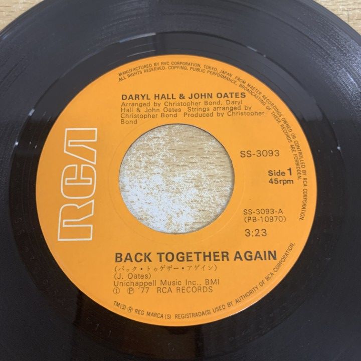 ○01)【1点限り!】Daryl Hall & John Oates/Back Together Again