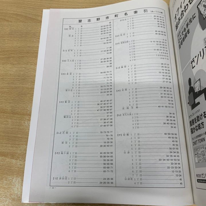 △01)【1点限り!】ゼンリン住宅地図 千葉県/習志野市/ZENRIN/B4判