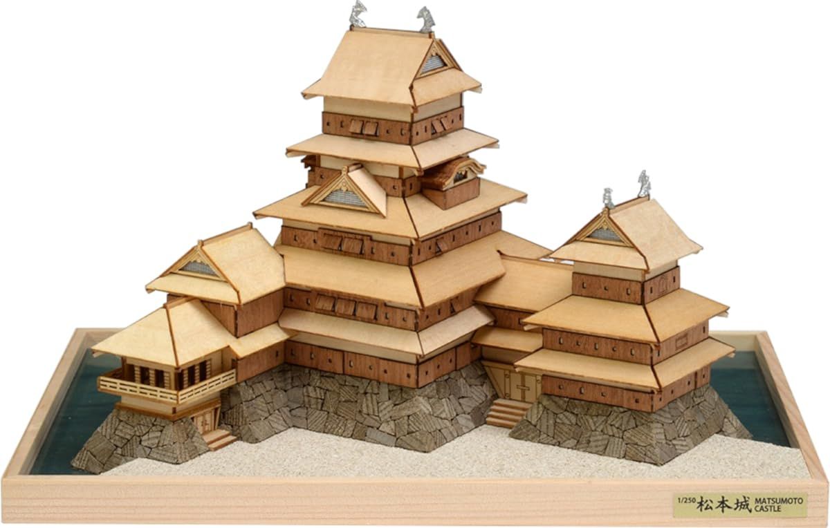 新品 ウッディジョー(Woody JOE) 1/250 松本城 木製模型 組み立て