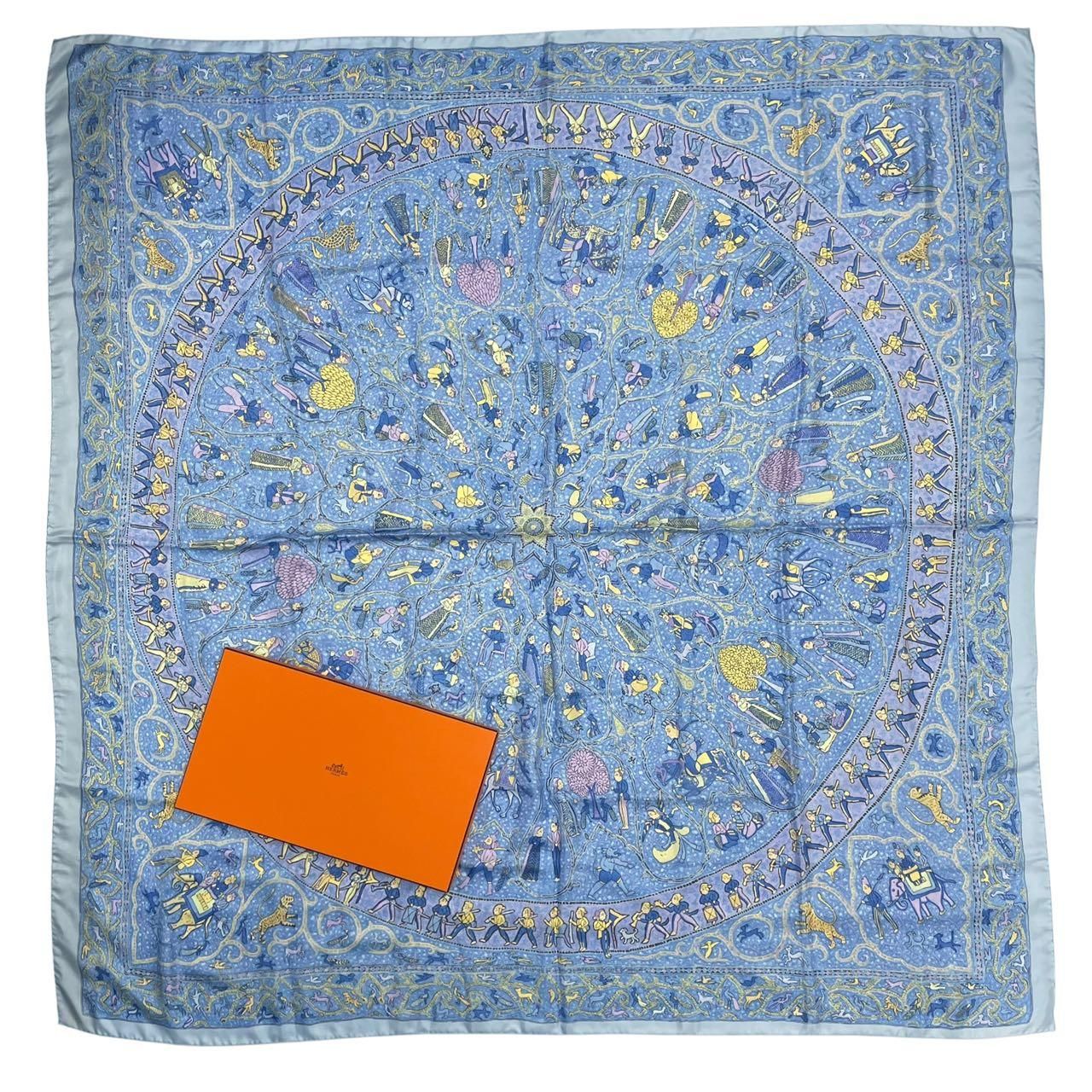 極美品 HERMES エルメス カレ ジェアン 140 Lalbhai ラルバイ 大判