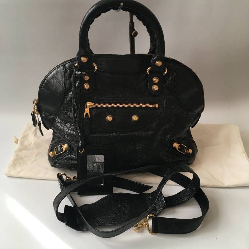 美品 BALENCIAGA バレンシアガ シティ レザー ショルダー バッグ