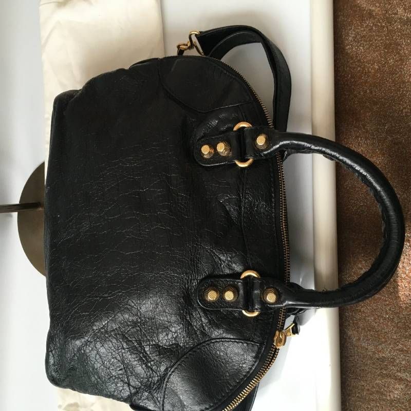 美品 BALENCIAGA バレンシアガ シティ レザー ショルダー バッグ