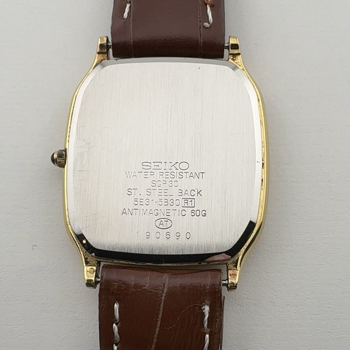 SEIKO 5E31-5B30 セイコー DOLCE ドルチェ クォーツ スクエア SGP 30