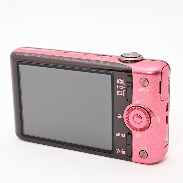 良品＞ SONY Cyber-shot WX100 ピンク｜高感度CMOS搭載｜光学10倍