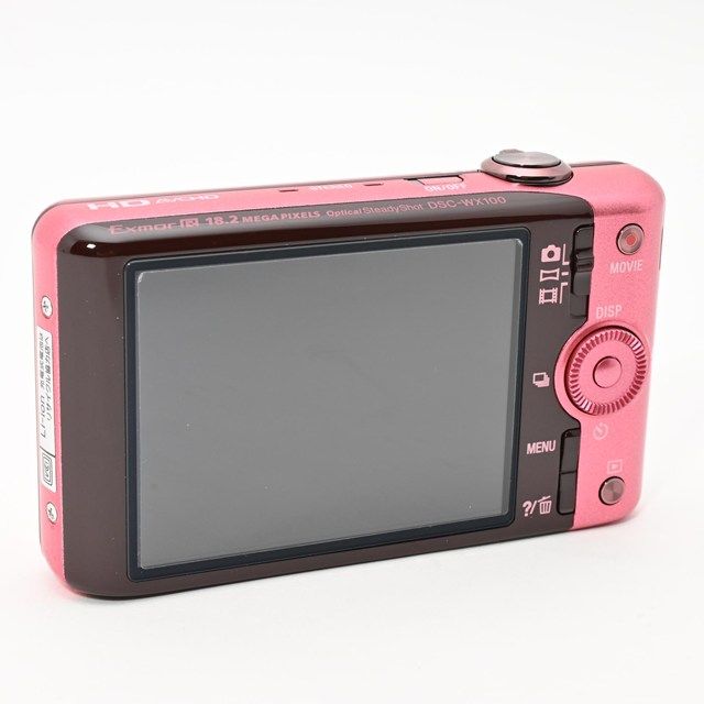 良品＞ SONY Cyber-shot WX100 ピンク｜高感度CMOS搭載｜光学10倍