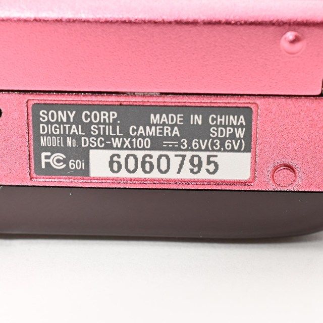 良品＞ SONY Cyber-shot WX100 ピンク｜高感度CMOS搭載｜光学10倍