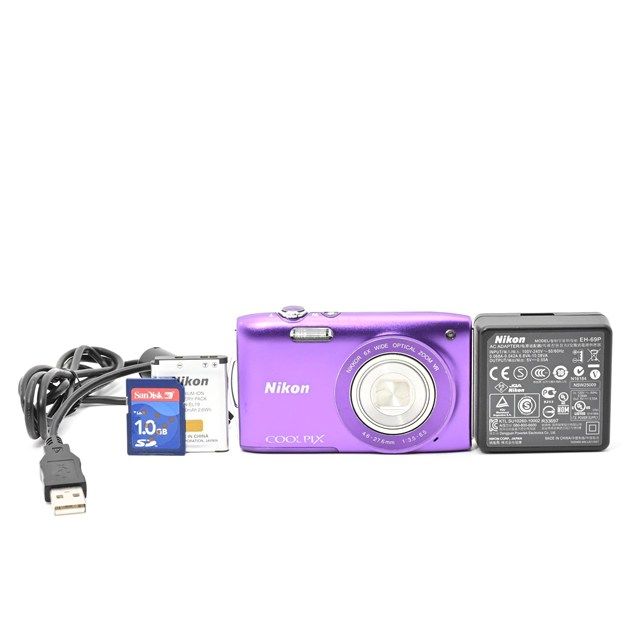 並品＞ Nikon COOLPIX S3300 ラベンダーパープル｜コンパクトデジタル