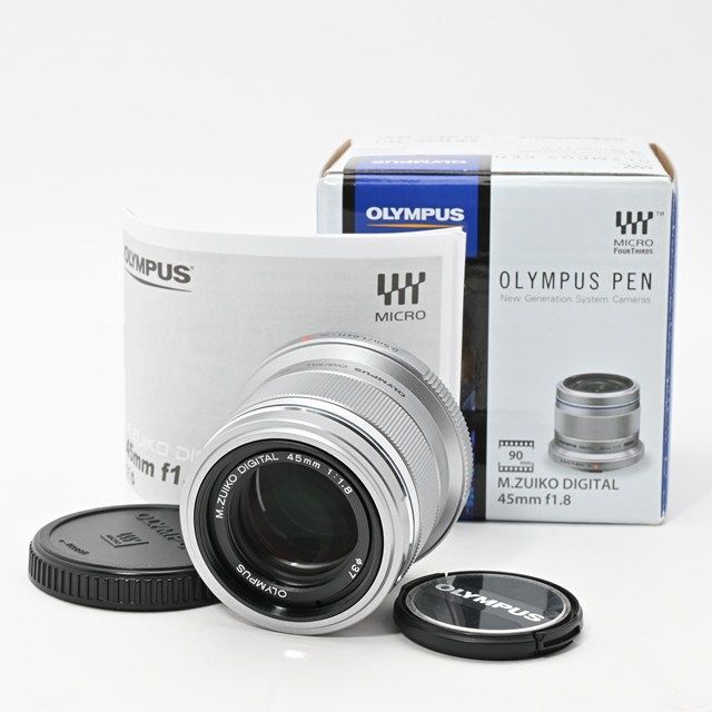 美品＞ OLYMPUS M.ZUIKO DIGITAL 45mm F1.8 シルバー｜明るい単焦点