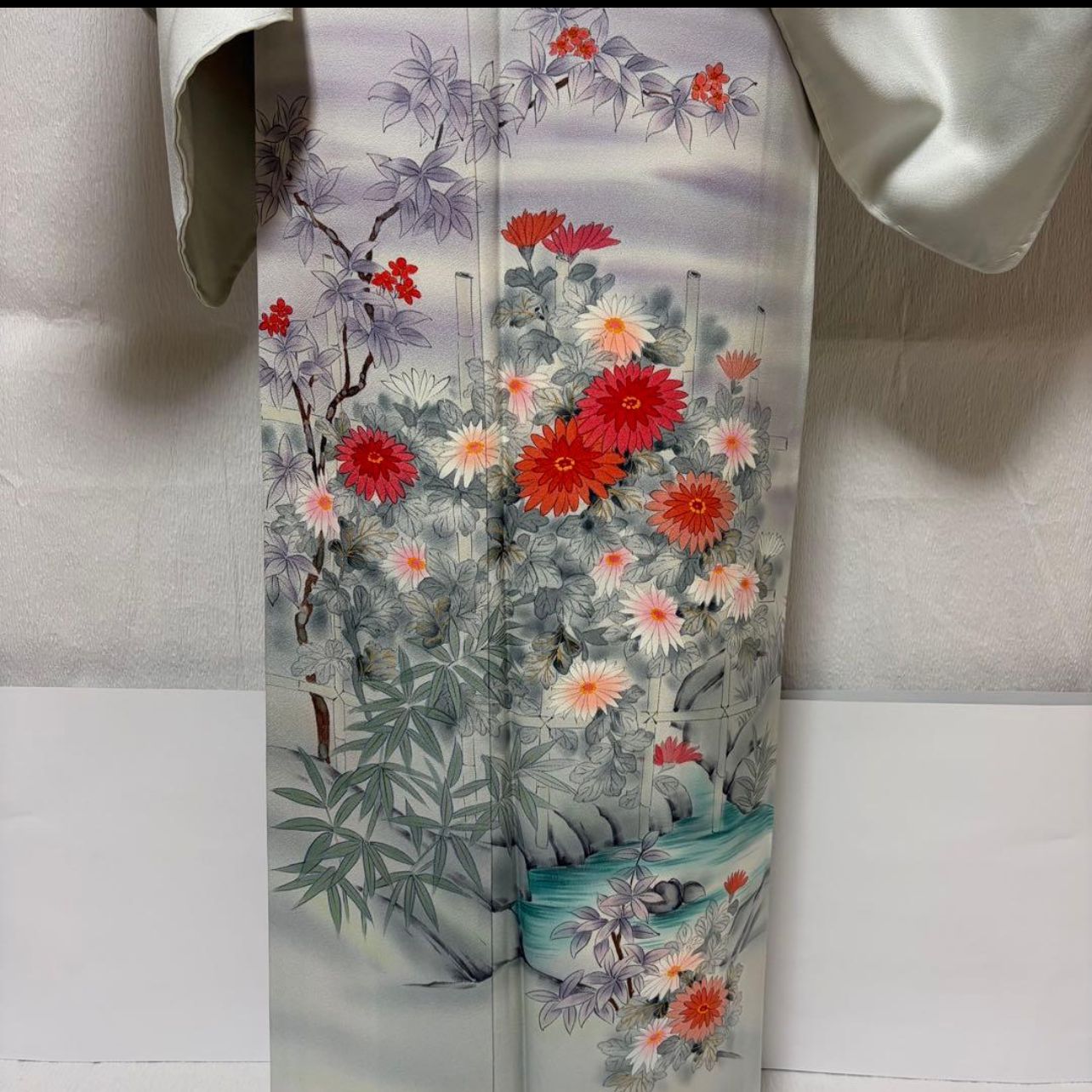未使用近い 美品 袷 正絹 友禅 訪問着 フルセット - メルカリ