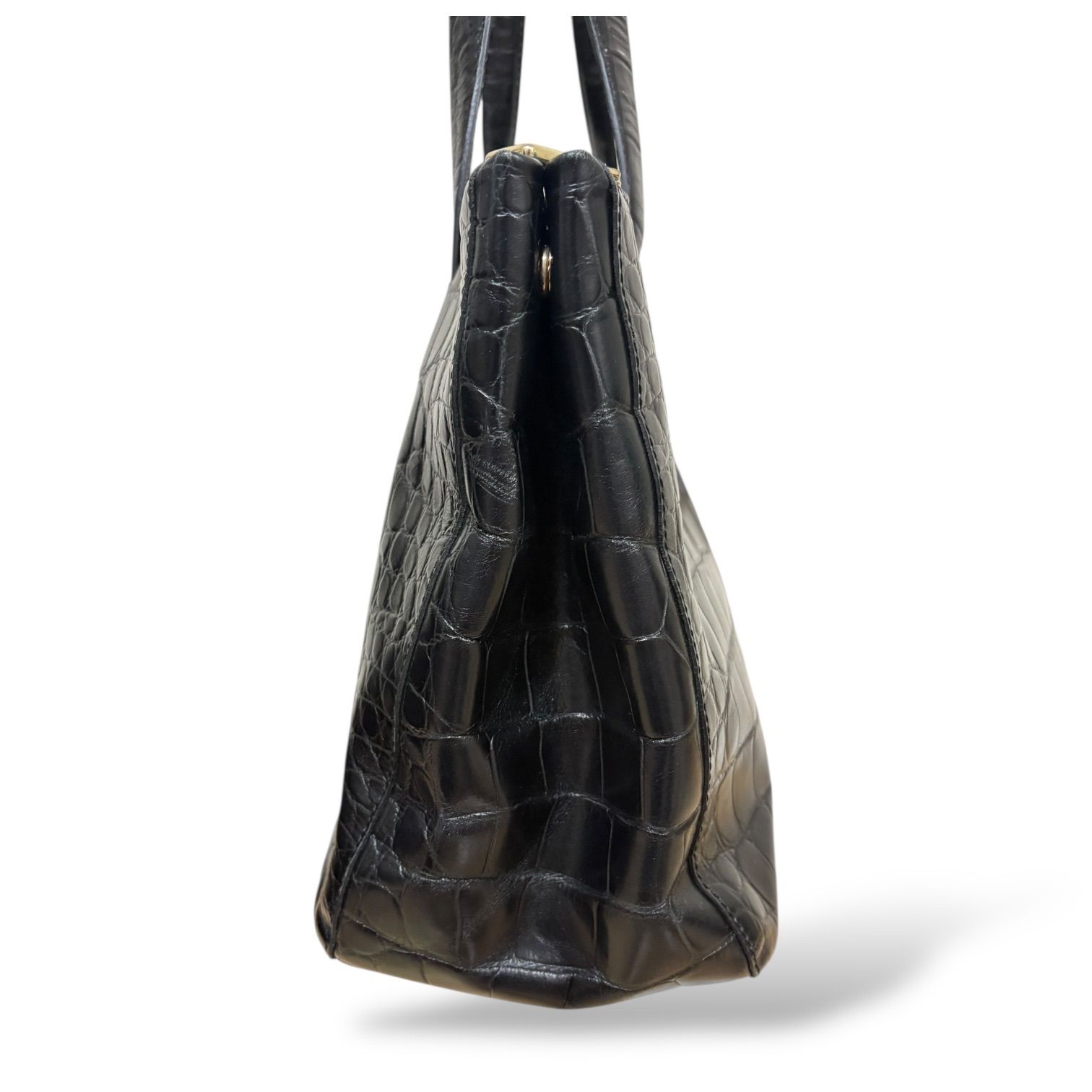 極美品✴︎ FURLA クロコ型押し トートバッグ レザー A4収納可 フルラ