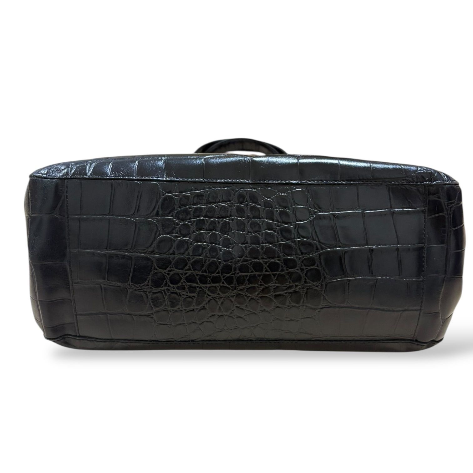 極美品✴︎ FURLA クロコ型押し トートバッグ レザー A4収納可 フルラ