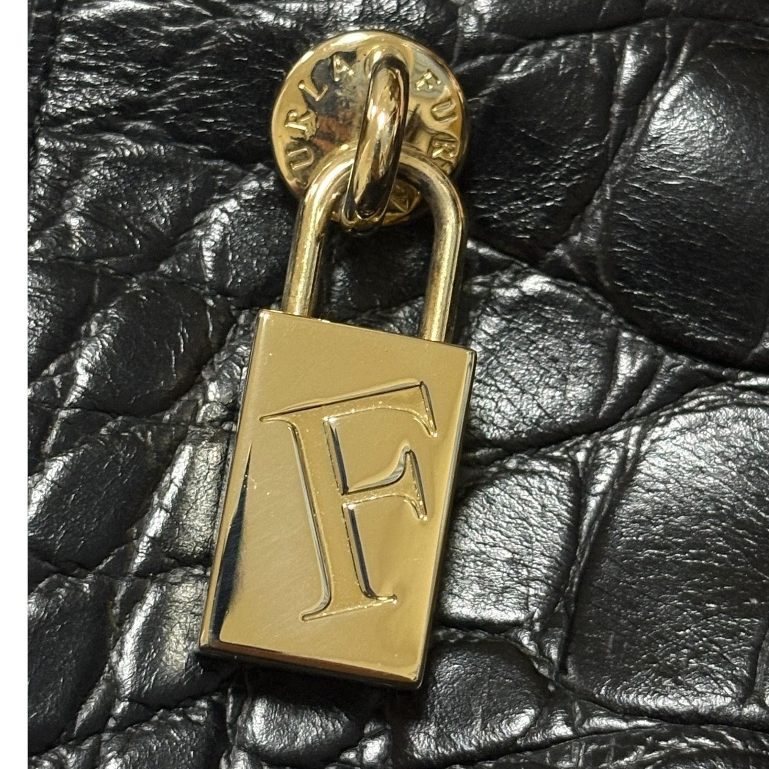 極美品✴︎ FURLA クロコ型押し トートバッグ レザー A4収納可 フルラ