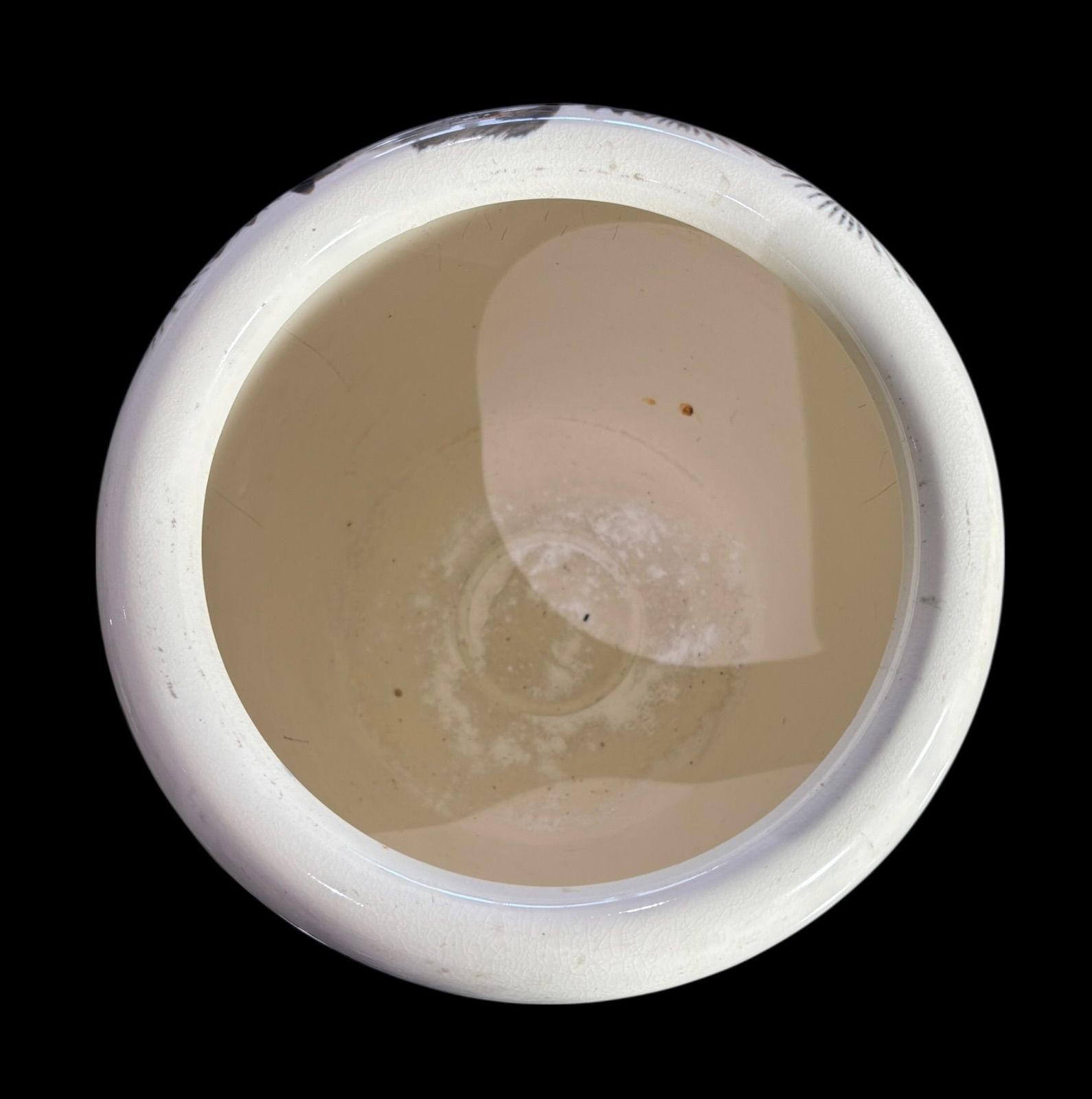 昭和 レトロ 手あぶり 火鉢 水墨画 松 火鉢 陶器 時代物 古道具 骨董品