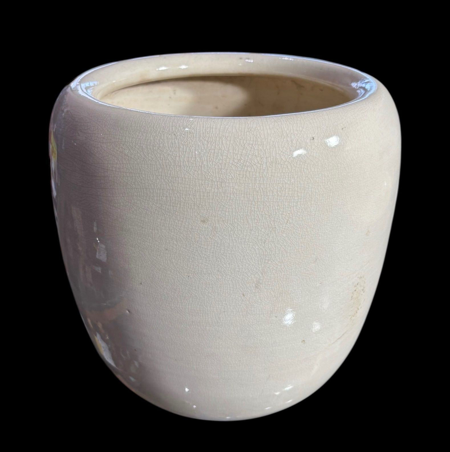 昭和 レトロ 手あぶり 火鉢 水墨画 松 火鉢 在銘 陶器 時代物 古道具