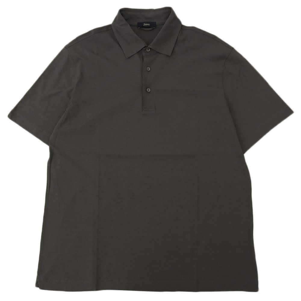 美品HERNOヘルノ　コットン　ポロシャツ　半袖　定価4万. HERNO ヘルノ 美品 コットン 半袖ポロシャツ トップス メンズ カーキ
