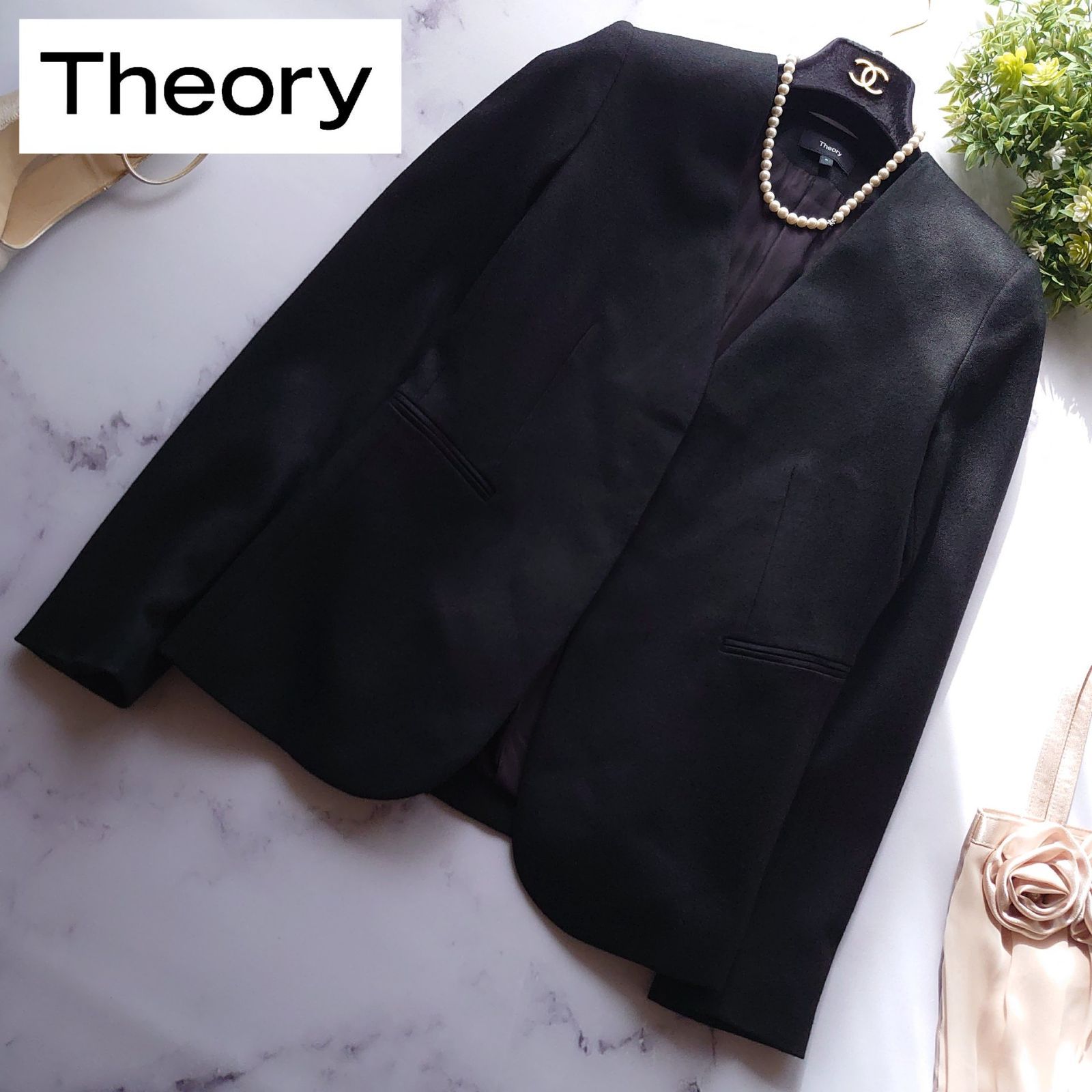 2022 セオリー SAXONY LINDRAYIA ノーカラージャケット 0 - メルカリ