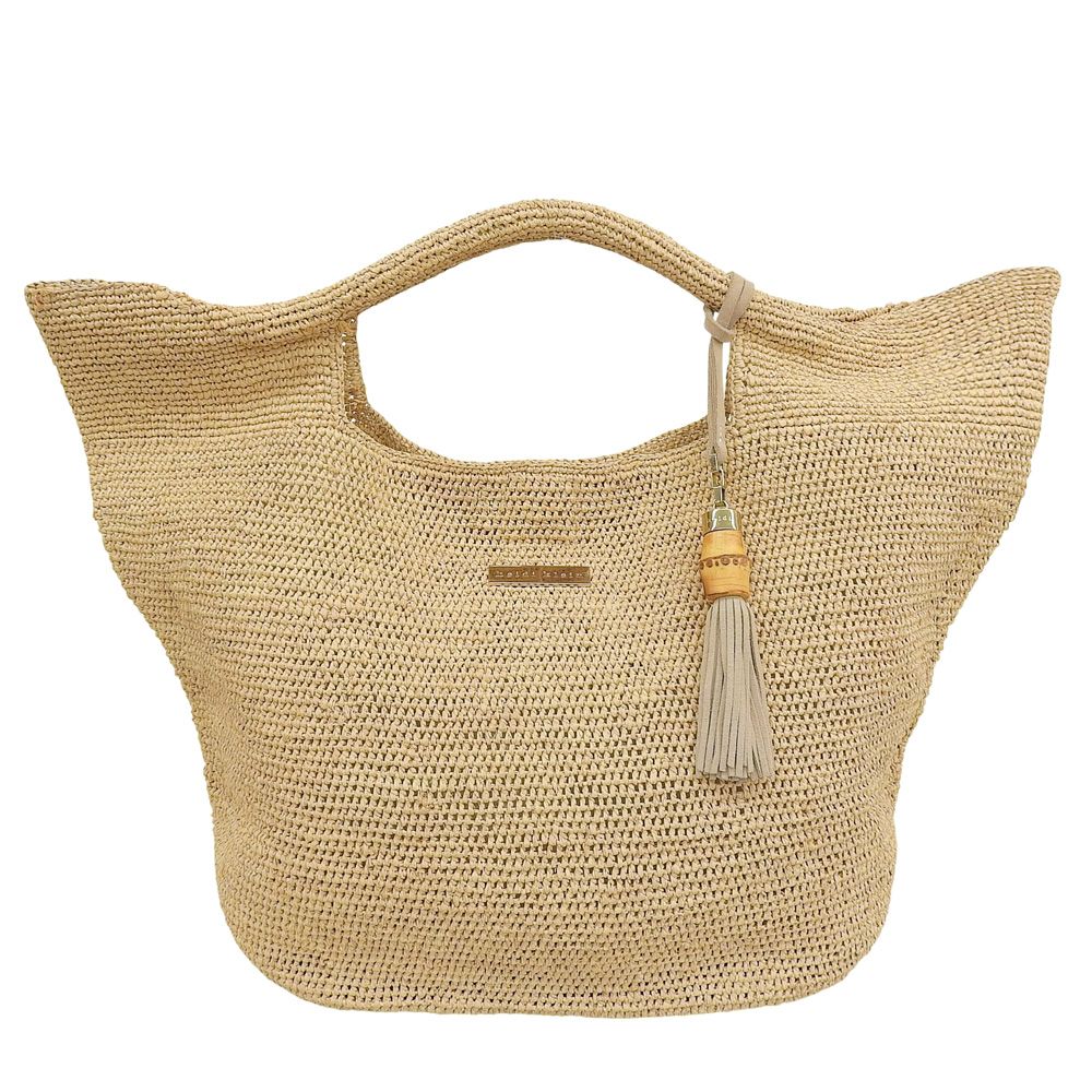 ☆美品☆HEIDI  ハイディクライン カゴバッグ ラフィア フリンジ heidi klein ハイジクライン 新品同様 ラフィア ハンドバッグ