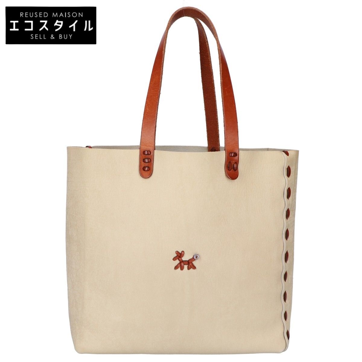 HENRY CUIR アンリークイール ECHOPPE S 犬刺繍 レザー - メルカリ