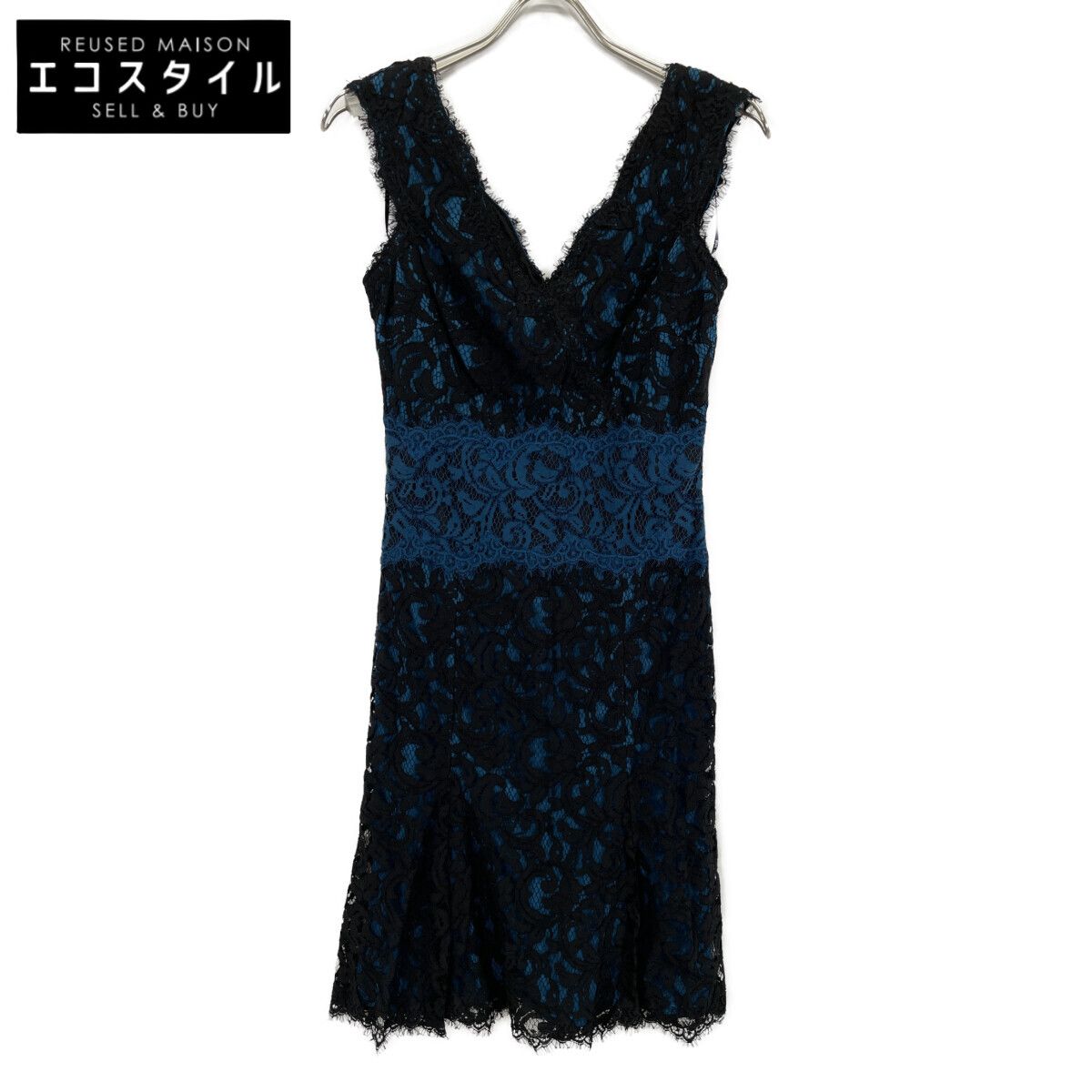 TADASHI SHOJI タダシショージ ACZ1345M Vﾈｯｸ ﾉｰｽﾘｰﾌﾞ 刺繍ﾚｰｽ ﾜﾝﾋﾟｰｽ