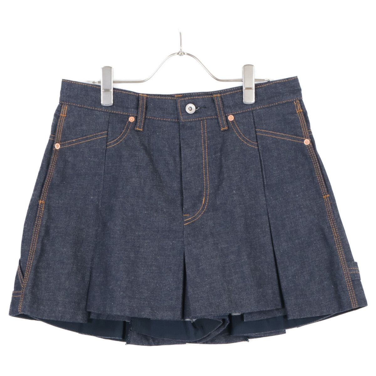 sacai サカイ 25-07720 25年 ｲﾝﾃﾞｨｺﾞ Denim Mix Shorts ﾃﾞﾆﾑﾐﾆｼｮｰﾂ 3