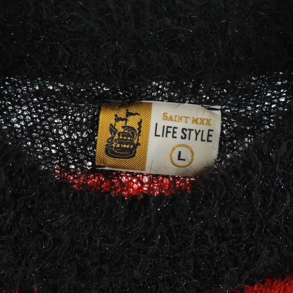 SAINT MICHAEL (セントマイケル) 25AW グリッターボーダークルーネック