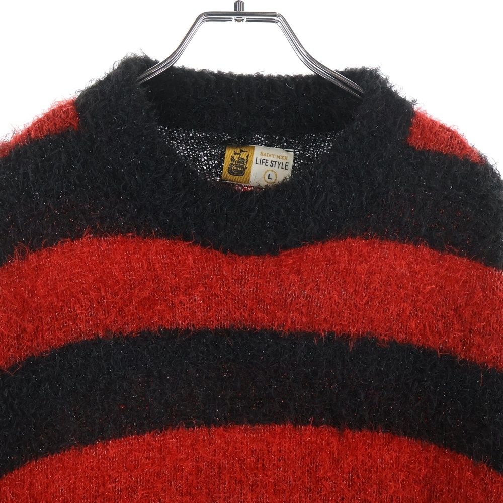 SAINT MICHAEL (セントマイケル) 25AW グリッターボーダークルーネック