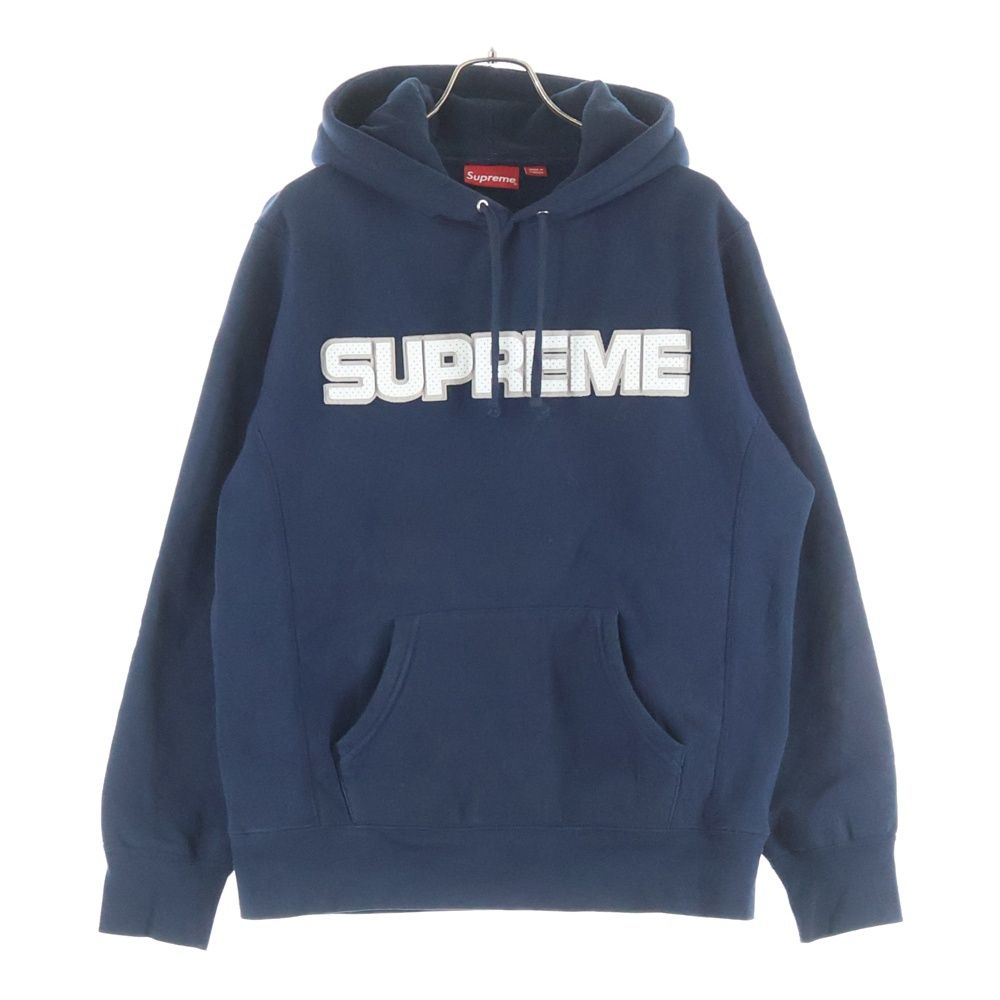 SUPREME (シュプリーム) 18AW Perforated Leather Hooded Sweatsshirt