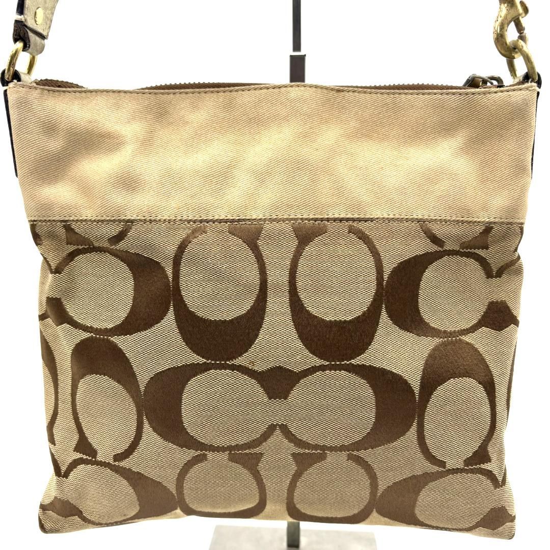 COACH コーチ シグネチャー キャンバス ショルダーバッグ Y2K 肩掛け