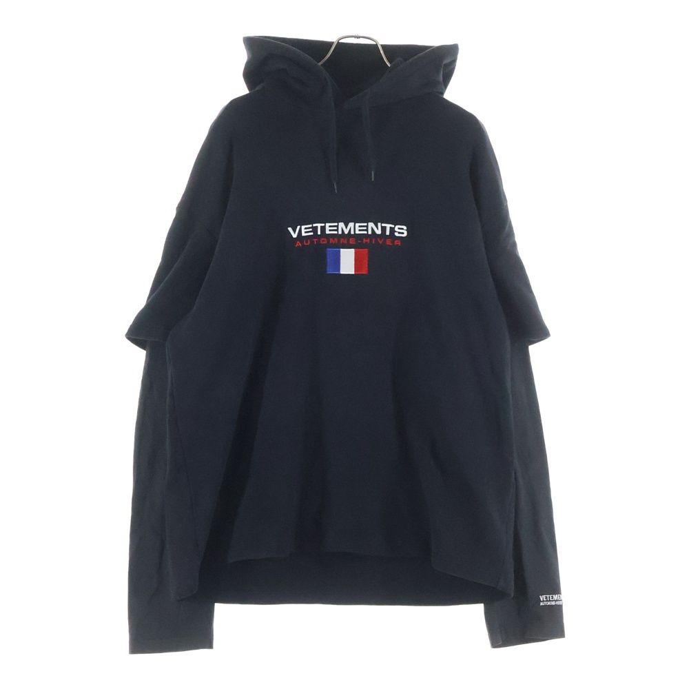 VETEMENTS (ヴェトモン) 18AW トリコロールロゴ レイヤード プル 