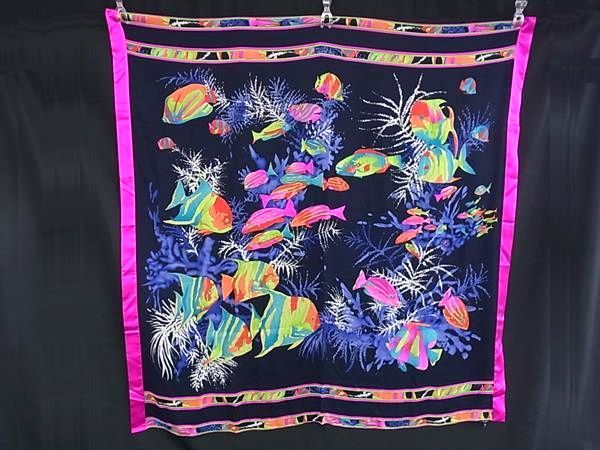 □美品□ LEONARD レオナール シルク 大判 総柄 ショール ストール