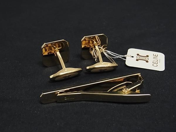 □極美品□ CELINE セリーヌ マカダム 馬車金具 ヴィンテージ カフス