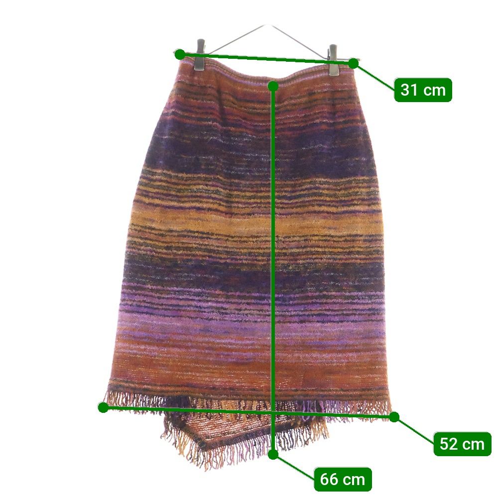 MISSONI ニット巻スカート マルチカラー 波柄 ウエスト紐 MISSONI (ミッソーニ) ニット スカート マルチカラー - メルカリ
