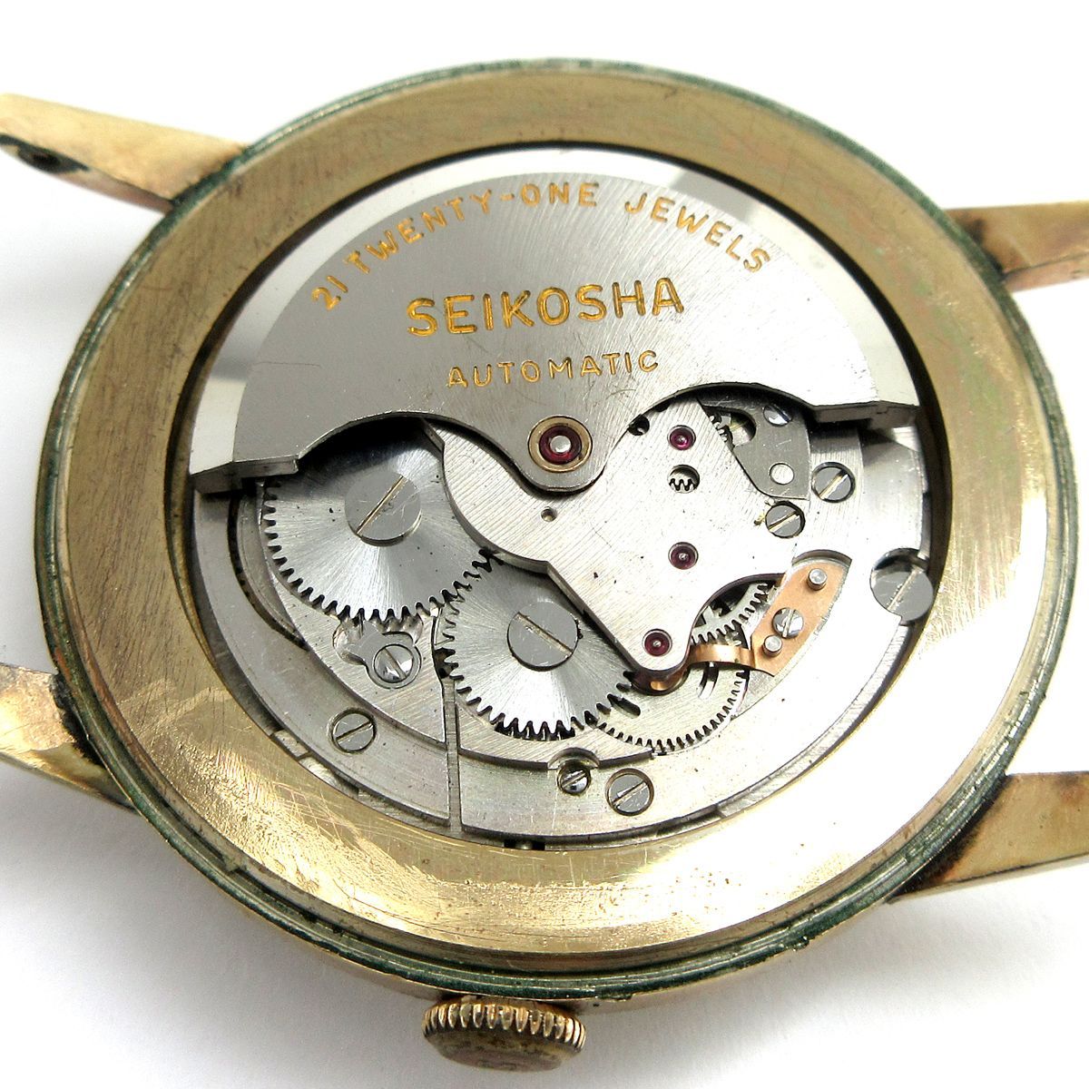 セイコー SEIKO オートマチック メンズ インジケーター K14金張り 精工 