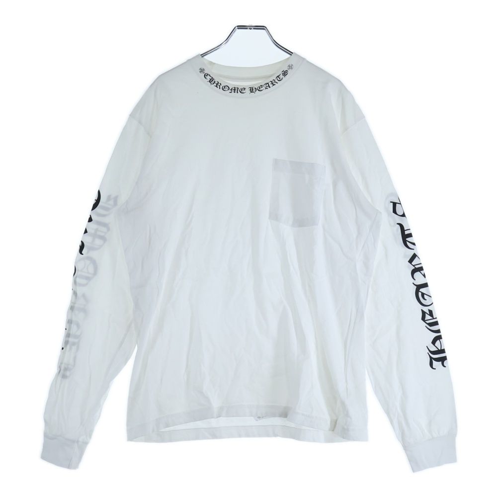 CHROME HEARTS (クロムハーツ) NECK LOGO L/S TEE ネックロゴ プリント