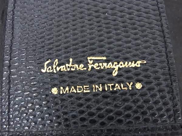 □美品□ Salvatore Ferragamo フェラガモ ヴァラ リザード型押し