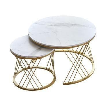 訳あり部品ネストテーブル 大理石調 センターテーブル ローテーブル