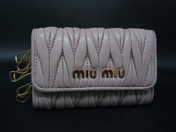 miumiu ミュウミュウ マテラッセ レザー 6連キーケース 鍵入れ