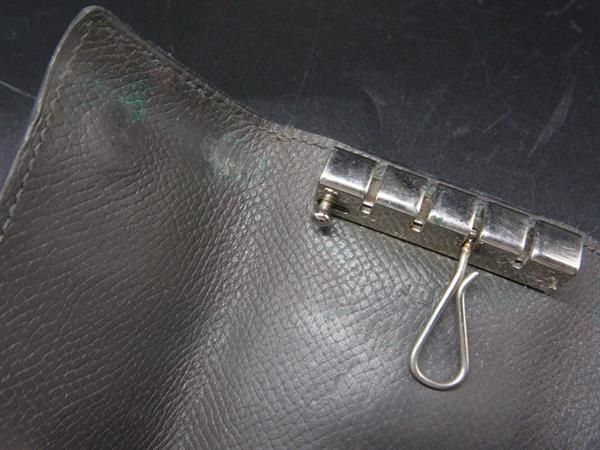 HERMES エルメス セリエエテュイクレ4 レザー シルバー金具 4連キー