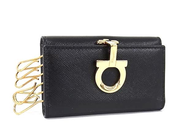 □美品□ Salvatore Ferragamo フェラガモ ガンチーニ レザー 6連 キー