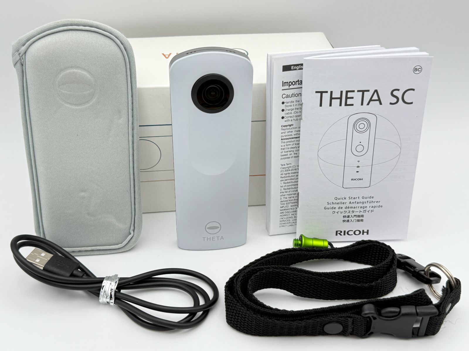 美品】RICOH THETA SC ホワイト オマケ付 リコー シータ 360度カメラ