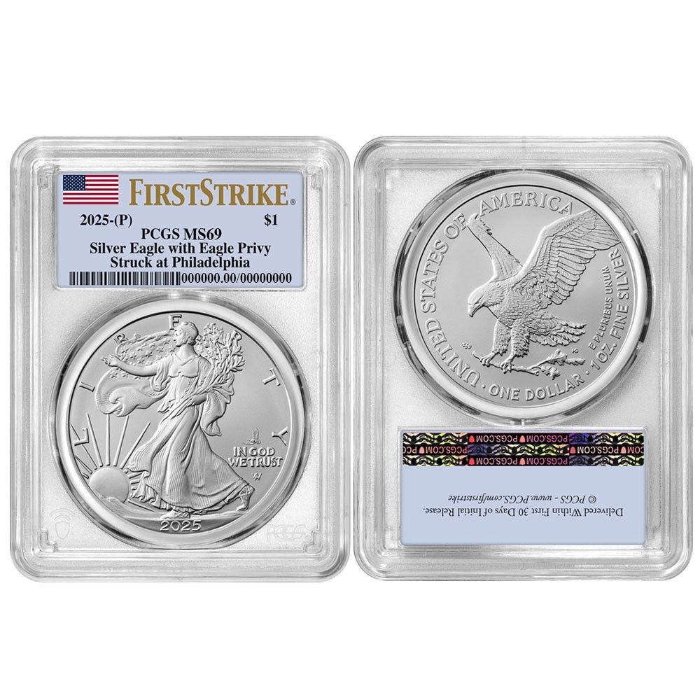 2025年 (P) 1ドル アメリカン シルバー イーグル ファースト イーグル