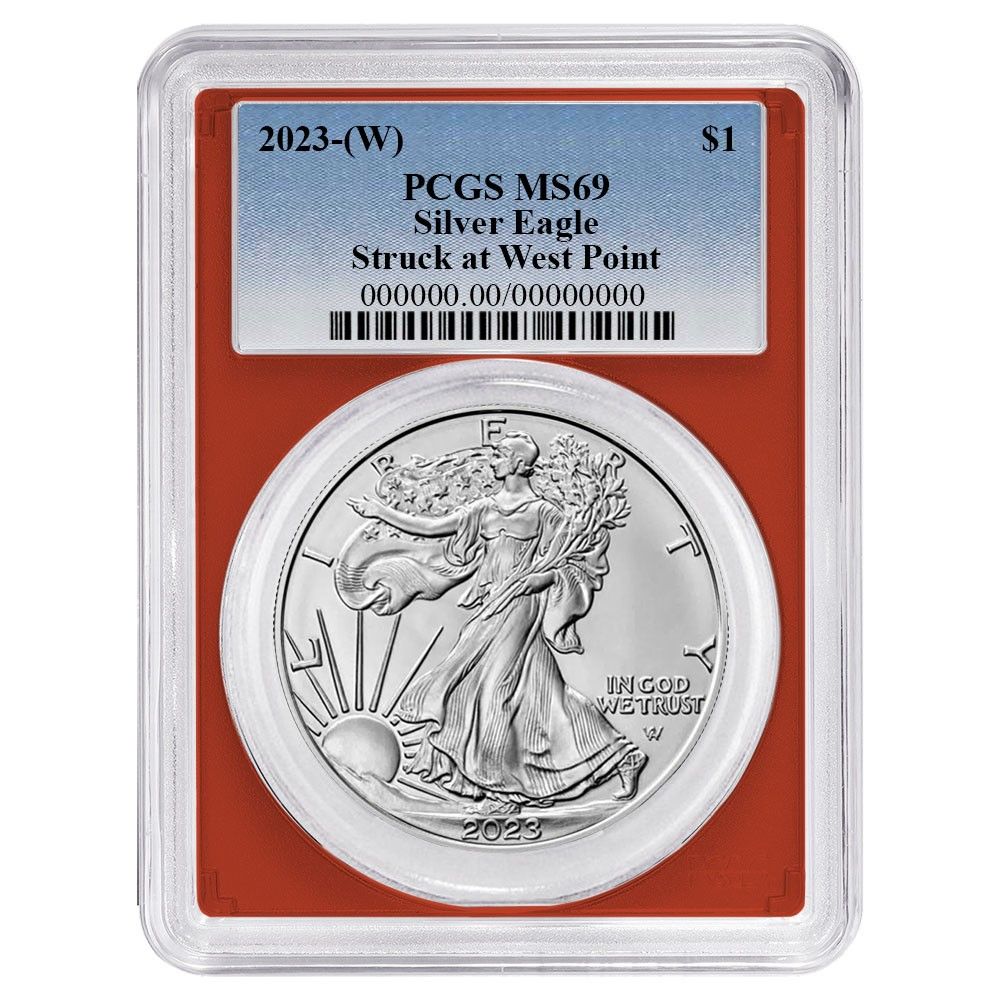 2023年 (W) 1ドル アメリカン シルバー イーグル PCGS MS69 ブルー