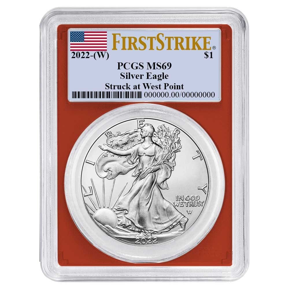 2022年 (W) 1ドル アメリカン シルバー イーグル 3枚セット PCGS MS69