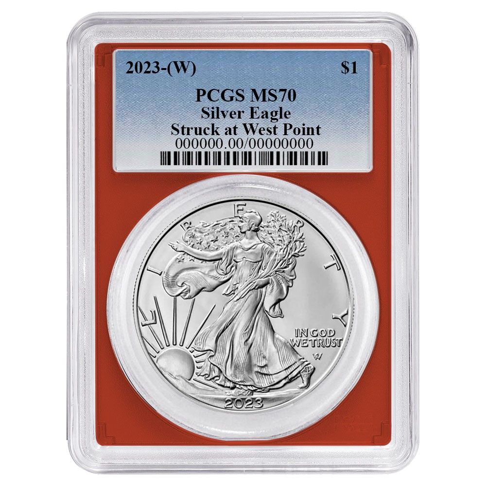2023年 (W) 1ドル アメリカン シルバー イーグル PCGS MS70 ブルー