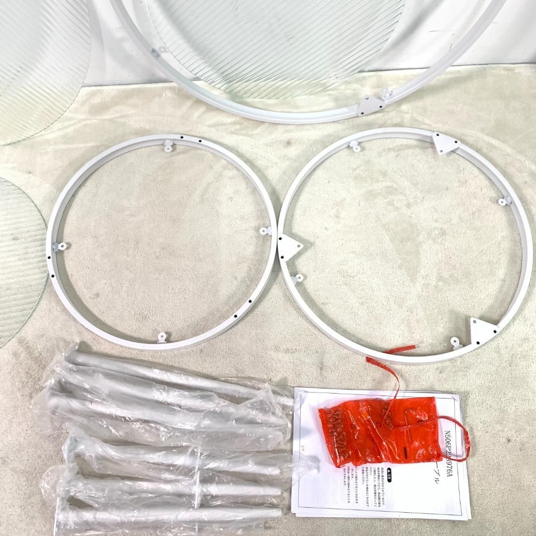 新品 ガラステーブル 2点セット センターテーブル ガラス天板1711-160