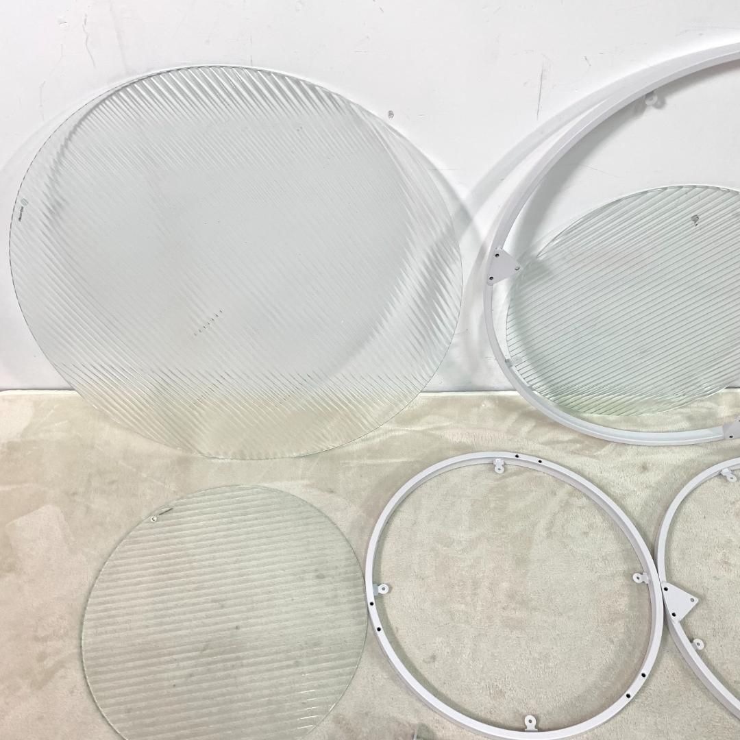 新品 ガラステーブル 2点セット センターテーブル ガラス天板1711-160